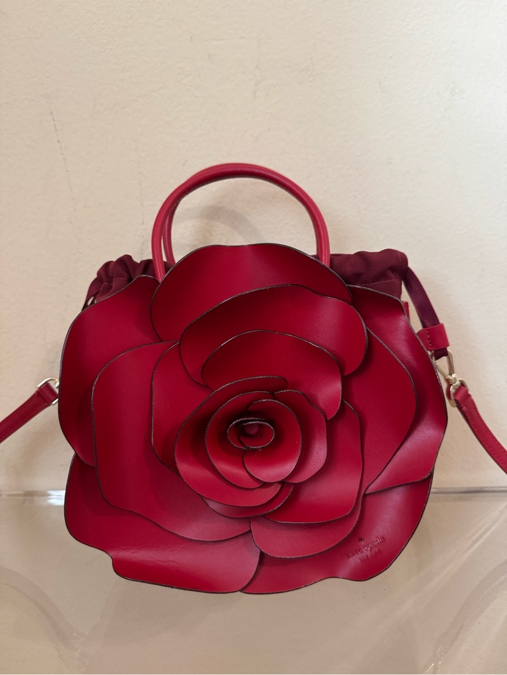 Kate Spade New York 3D Flora Enchanting Rose Bag Red